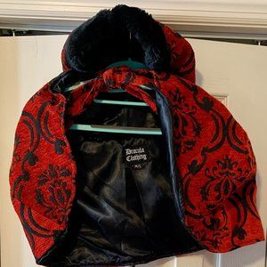 Red Brocade Capelet